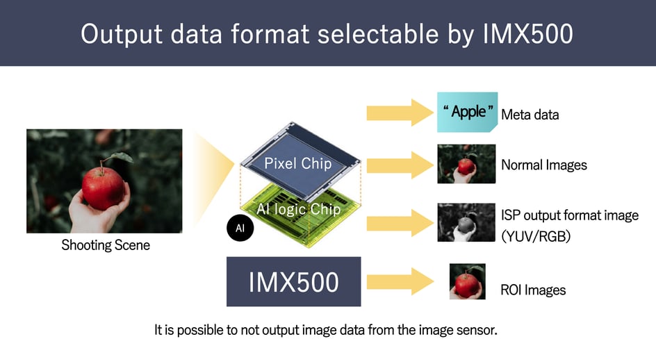 Output data selectable by IMX500