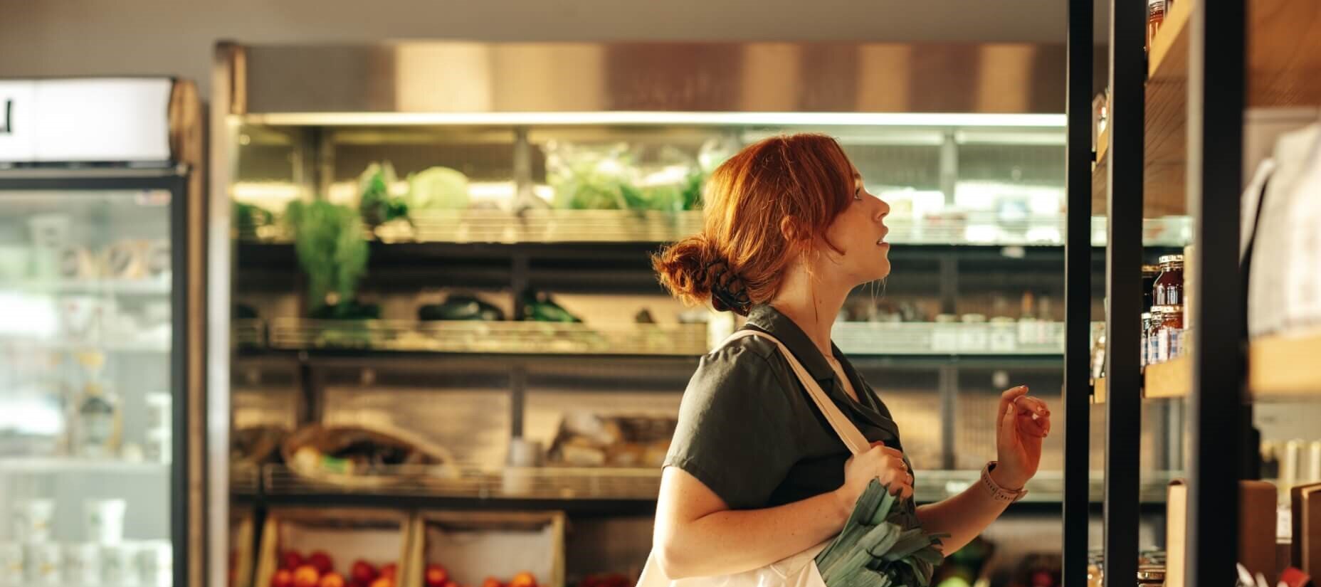 woman shopping in convenience store